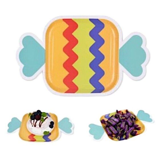 Plates Candy Shaped 24 Pack New Cute Holiday Decoration Celebration - Picture 1 of 4